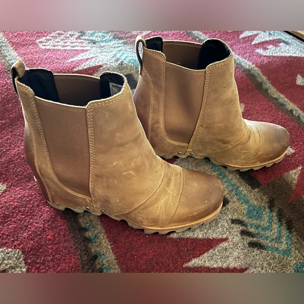 Sorel Lea Wedge Elk Curry women’s 9